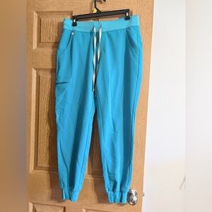 Teal women's figs joggers size medium